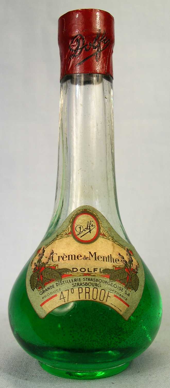 DOLFI - CREME DE MENTHE (STRENGTH IN BLACK AT BOTTOM)