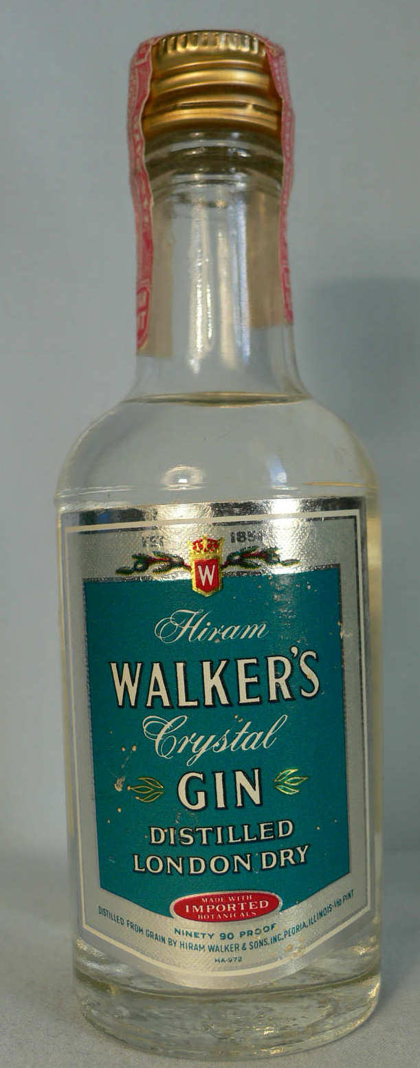 HIRAM WALKER - WALKER'S - GIN - CRYSTAL - (BOTTLED FOR CAPITAL INTERNATIONAL AIRWAYS)