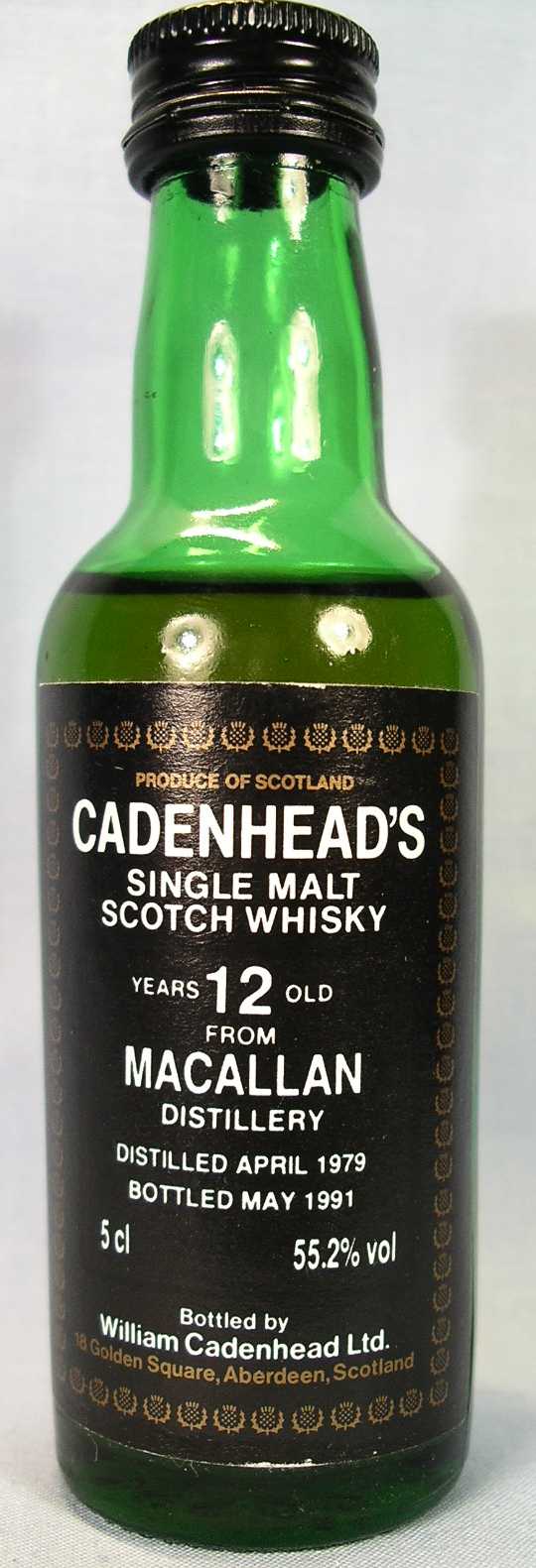 CADENHEAD'S - MACALLAN - S.M.S.W. DIST. -/4/79 BOT. -/5/91