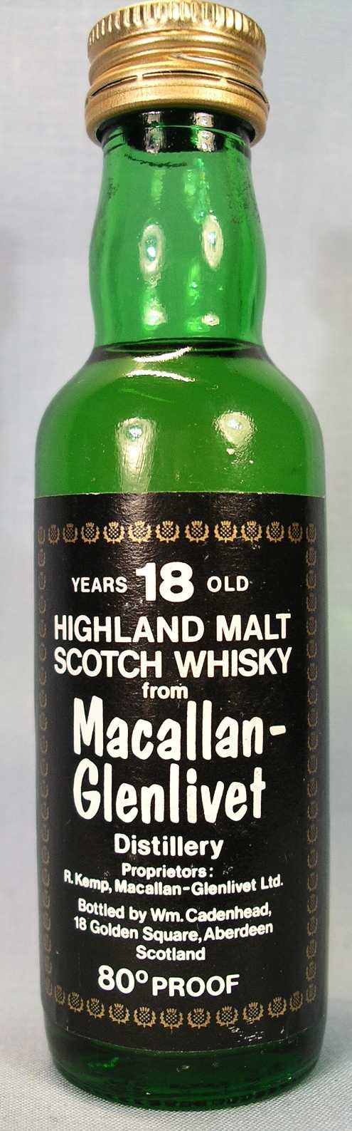 CADENHEAD'S - MACALLAN-GLENLIVET - H.M.S.W.