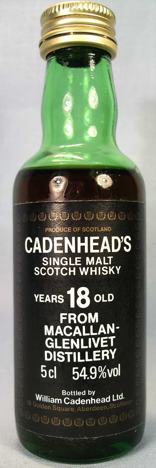 CADENHEAD'S - MACALLAN-GLENLIVET - S.M.S.W.